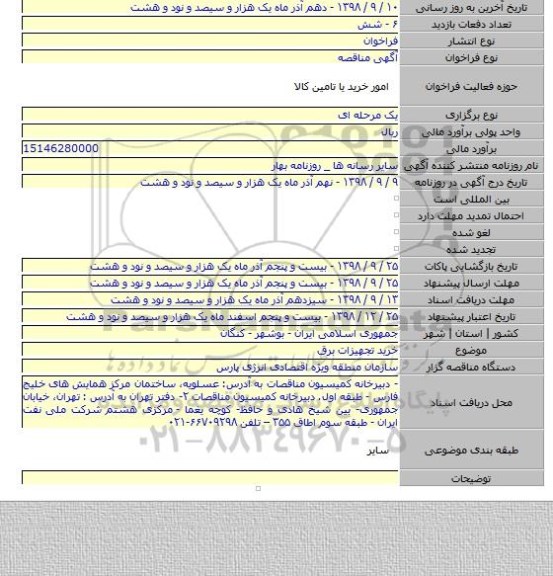 خرید تجهیزات برق
