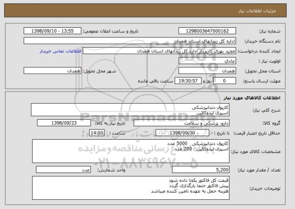استعلام کارپول دندانپزشکی
اسپری لیدوکائین