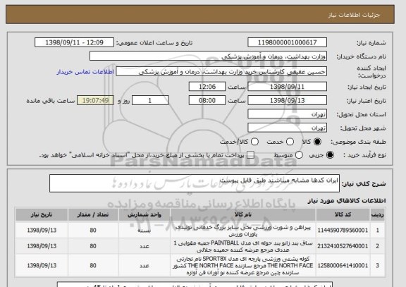 استعلام ایران کدها مشابه میباشند طبق فایل پیوست