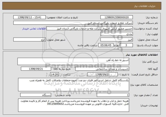 استعلام اسنپر ته خط راه آهن