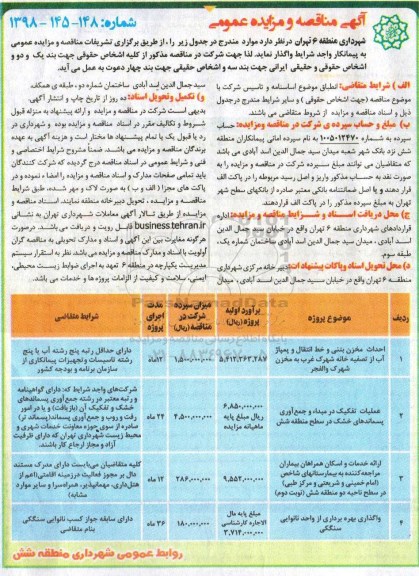 آگهی مزایده عمومی ,مزایده واگذاری بهره برداری از واحد نانوایی سنگکی