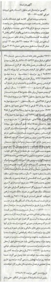 مزایده مزایده ششدانگ یکباب ساختمان 256.60 مترمربع