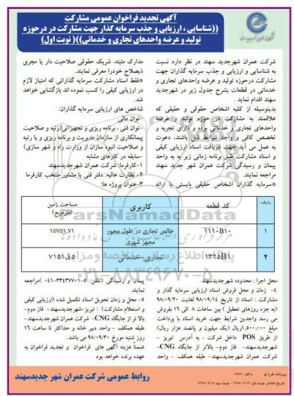 تجدید فراخوان ، تجدید فراخوان عمومی مشارکت 