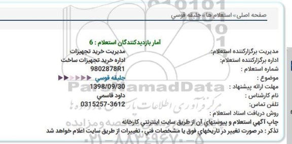 استعلام, استعلام جلیقه قوسی  