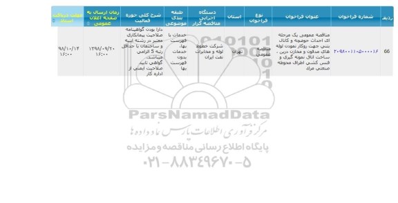 مناقصه احداث حوضچه و کانال بتنی