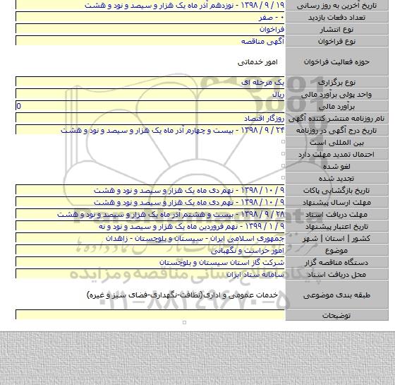 امور حراست و نگهبانی