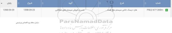 استعلام، استعلام هارد دیسک خاص سیستم مداربسته 