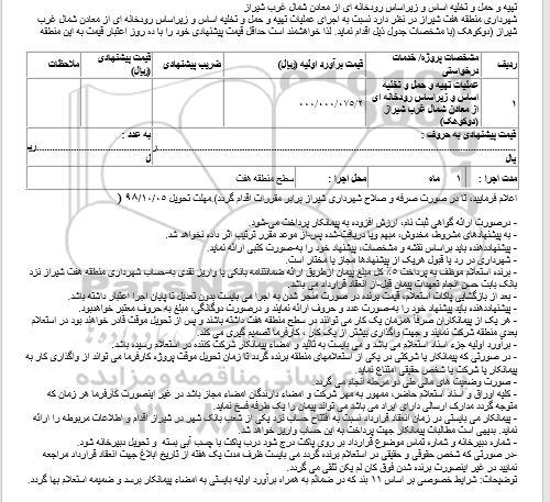مناقصه تهیه و حمل و تخلیه اساس
