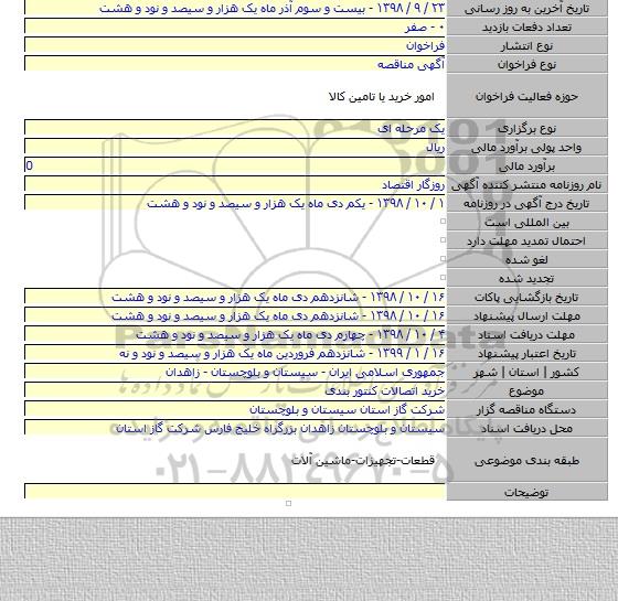 خرید اتصالات کنتور بندی