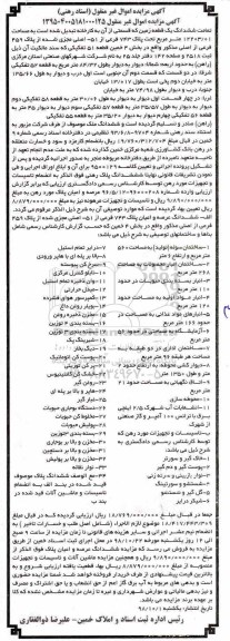 آگهی مزایده مزایده فروش ششدانگ یک قطعه زمین 12203.01 مترمربع