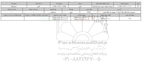 مزایده مزایده زمین مسکونی پلاک ثبتی 42750