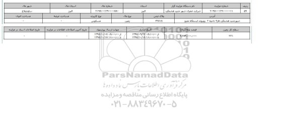 مزایده مزایده زمین مسکونی پلاک ثبتی 42718