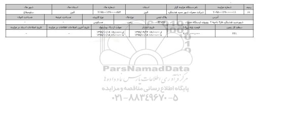 مزایده مزایده زمین مسکونی پلاک ثبتی 42725