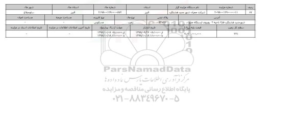 مزایده مزایده زمین مسکونی پلاک ثبتی 42726