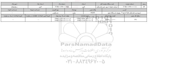 مزایده مزایده زمین مسکونی پلاک ثبتی 42743