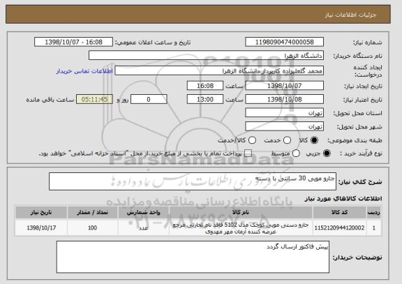 استعلام جارو مویی 30 سانتی با دسته 