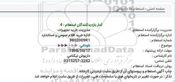 استعلام، استعلام ناودانی