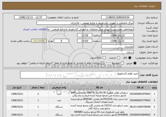 استعلام خرید لوازم کشاورزی