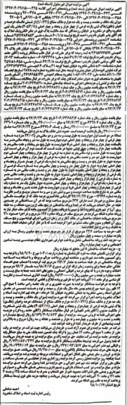 مزایده،مزایده 1.0721 از ششدانگ عرصه و اعیان پلاک ثبتی