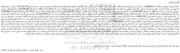 مزایده، مزایده فروش تندیس کوچک رو میزی کوچک ام دی اف 12*9 تعداد 1/ 750  و... 