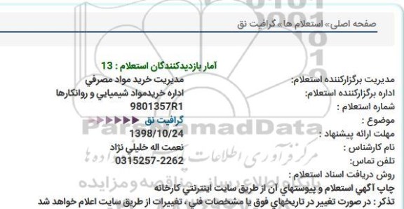 استعلام, استعلام گرافیت نق  