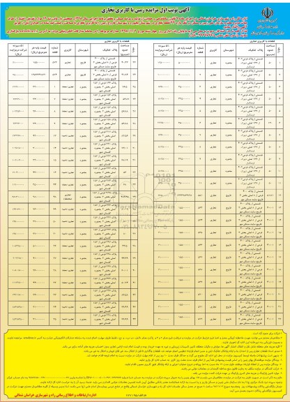 مزایده, مزایده واگذاری 24 قطعه تجای
