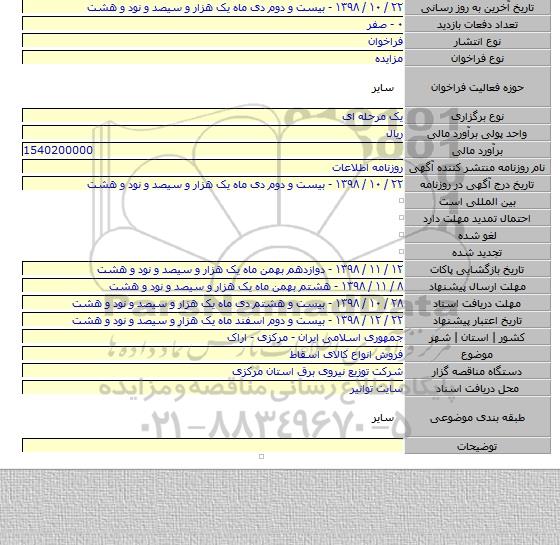 فروش انواع کالای اسقاط