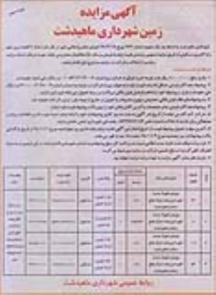 مزایده , مزایده فروش 4 قطعه زمین با کاربری مسکونی 