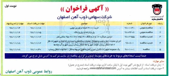 فراخوان, فراخوان خرید 3000 اصله تراورس چوبی و ...