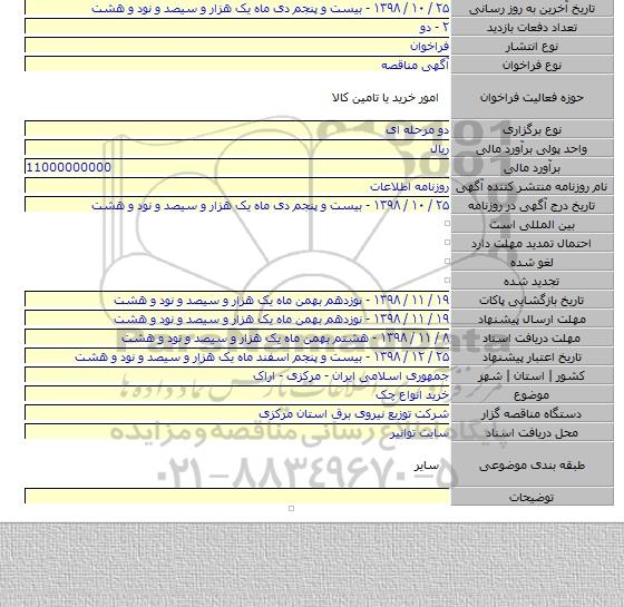 خرید انواع چک