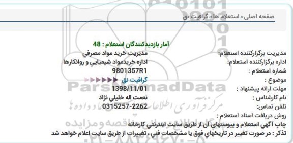 استعلام, استعلام گرافیت نق  