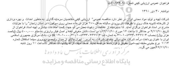ارزیابی کیفی متقاضیان سرمایه گذاری
