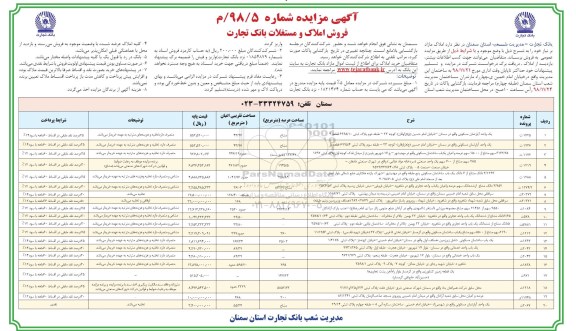 مزایده  مزایده فروش املاک مازاد 