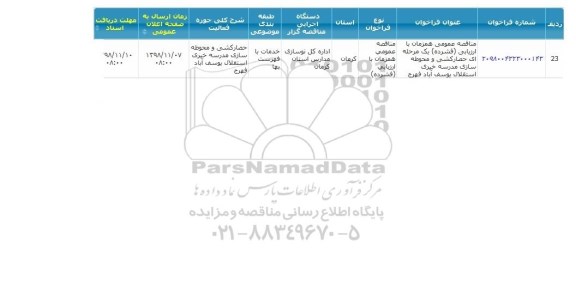مناقصه ,مناقصه حصارکشی و محوطه سازی مدرسه خیری