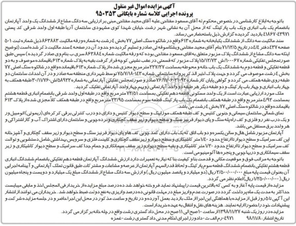مزایده مزایده سه دانگ از ششدانگ یکبابخانه بخش 4
