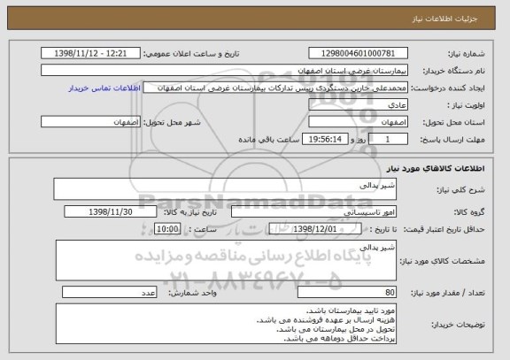 استعلام شیر پدالی