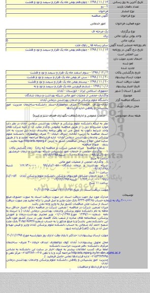 واگذاری حجمی از عملیات امور مالی شبکه بهداشت و درمان شادگان