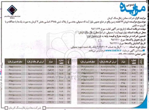 آگهی مزایده ,مزایده فروش 23 قطعه زمین 
