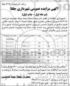 مزایده 6 باب مغازه ملکی