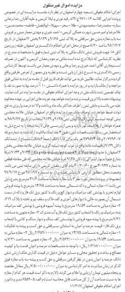 مزایده مزایده فروش سه باب مغازه بخش 3