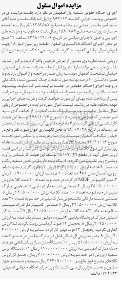 مزایده فروش پنکه پایه دار پارس خزر و...
