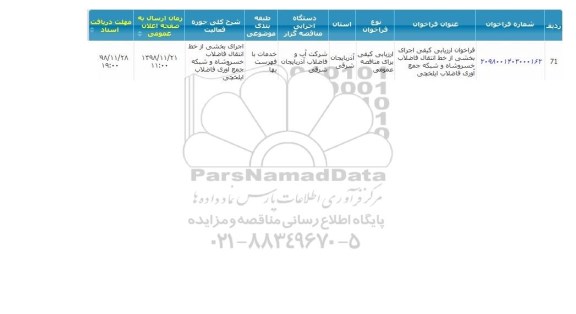 آگهی مناقصه عمومی , مناقصه اجرای بخشی از خط انتقال فاضلاب... 