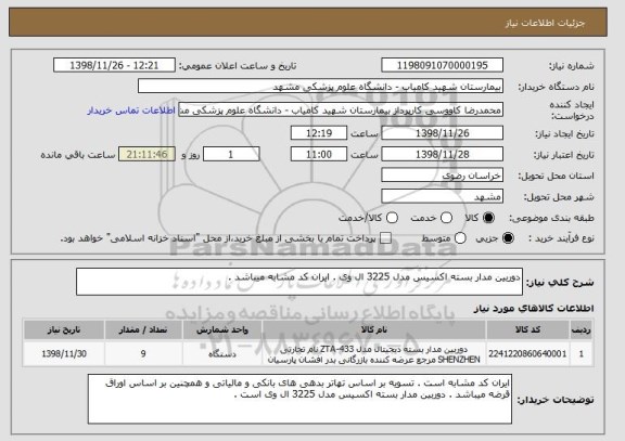 استعلام دوربین مدار بسته اکسیس مدل 3225 ال وی . ایران کد مشابه میباشد .