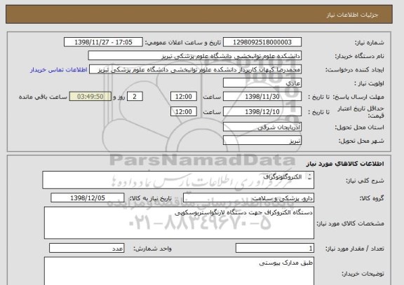 استعلام الکتروگلوتوگراف