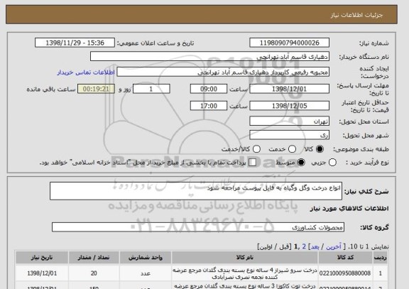 استعلام انواع درخت وگل وگیاه به فایل پیوست مراجعه شود 