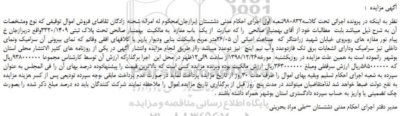 مزایده یک باب مغازه