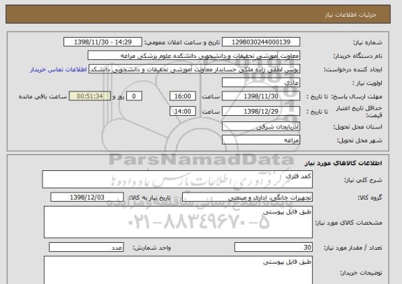 استعلام کمد فلزی