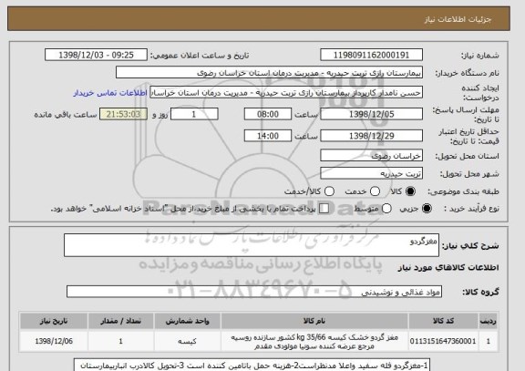 استعلام مغزگردو