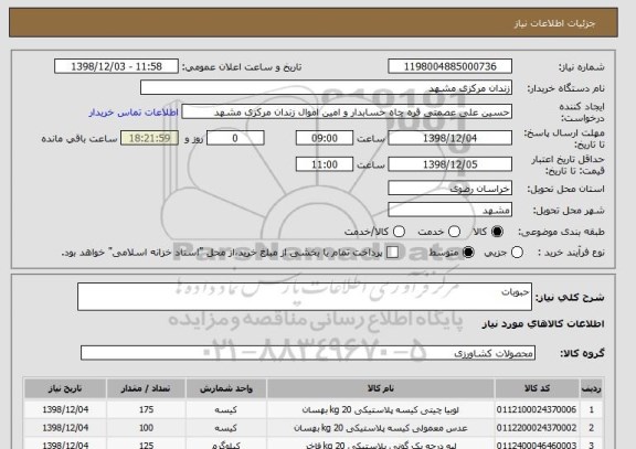 استعلام حبوبات