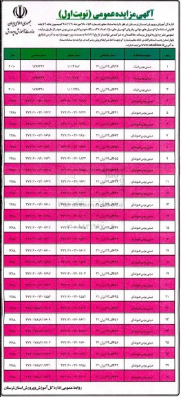 آگهی مزایده عمومی , مزایده فروش تعداد 28 دستگاه خودرو اداری مینی بوس